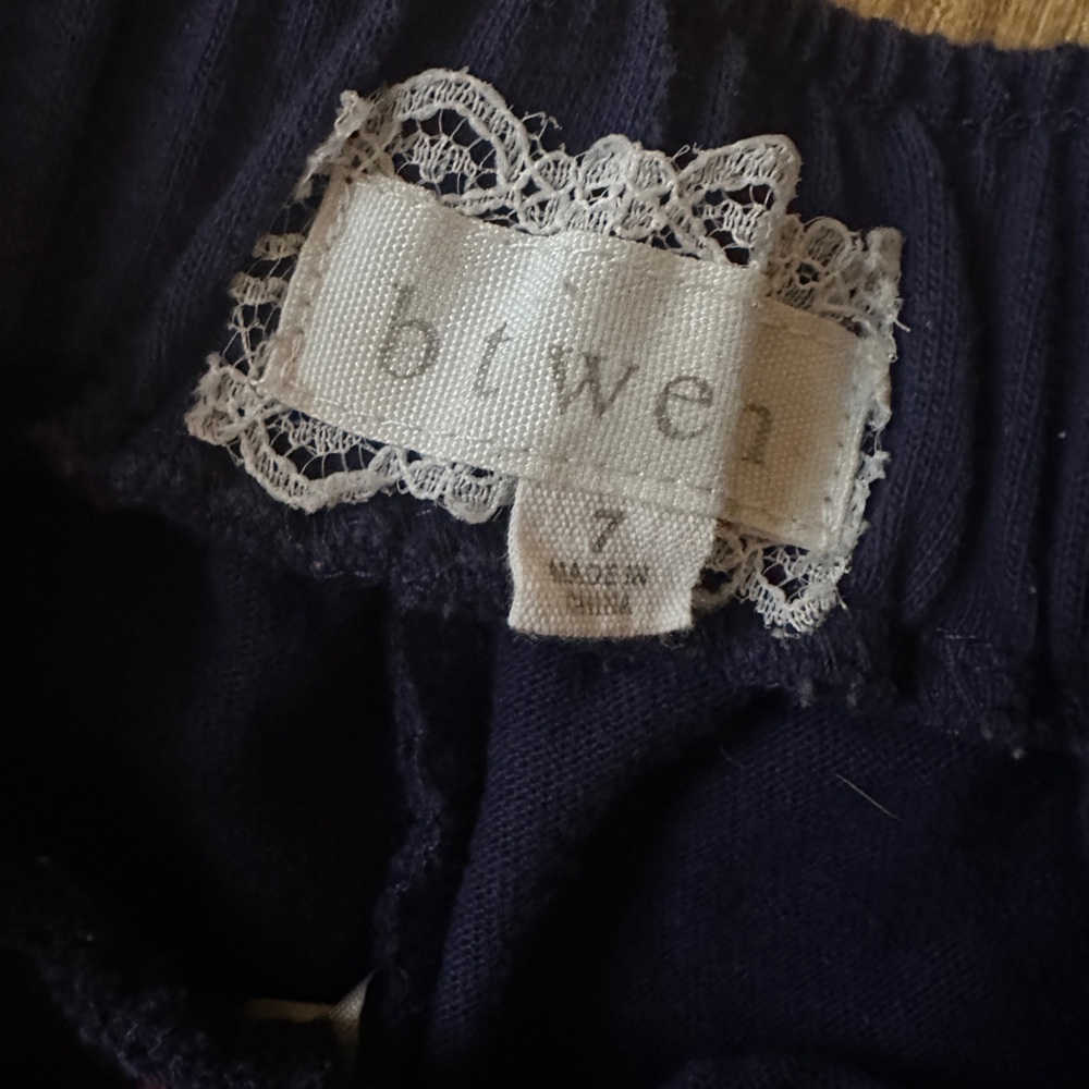 Girls size 7‎ Btween Navy Blue Tie Shorts - Picture 3 of 5